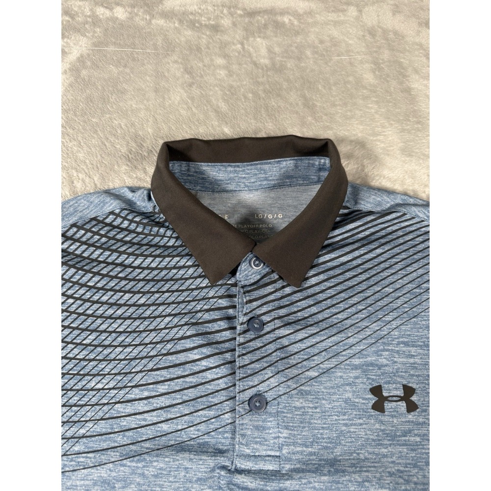 Under Armour Shirt Mens Large Blue The Playoff Polo 2.0 Golf Performance